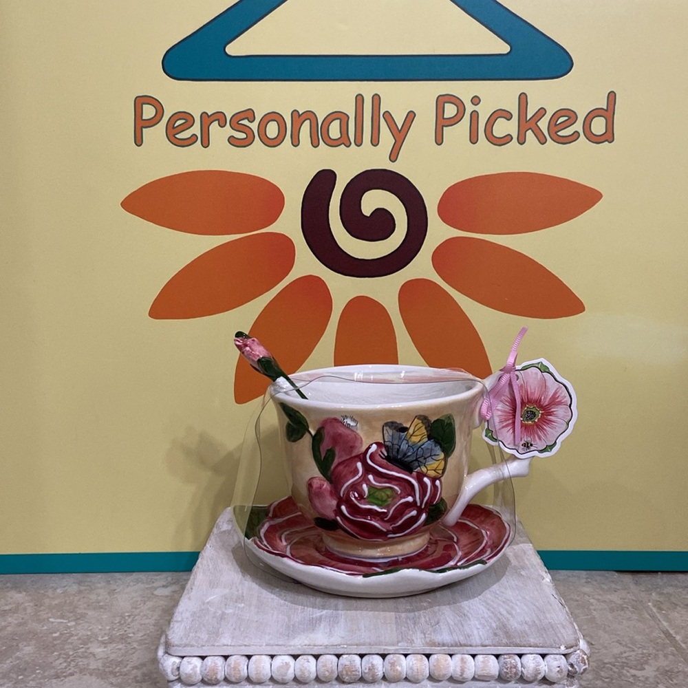 Blue Sky Clayworks “ROSE TEATIME SET”